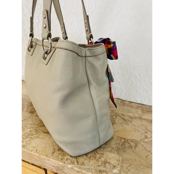 Coach penelope light gray pebble Leather Satchel BAG PURSE shoulder bag F19044 - Picture 6 of 10